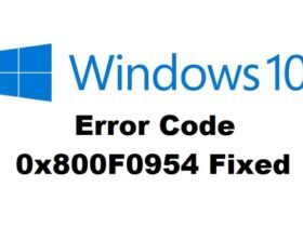 Error Code 0x800F0954